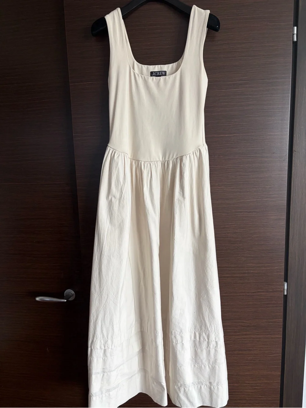 J. Crew Cream Scoop-Neck Sleeveless Maxi Dress - XS LIKE NEW
